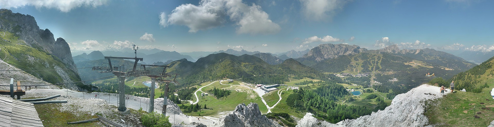 Archiv Foto Webcam Nassfeld: Panoramablick vom Gartnerkofel