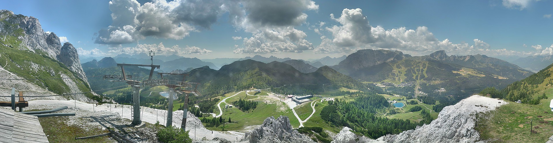 Archiv Foto Webcam Nassfeld: Panoramablick vom Gartnerkofel