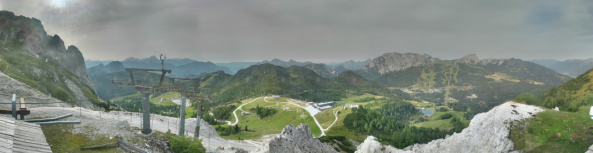 Archiv Foto Webcam Nassfeld: Panoramablick vom Gartnerkofel