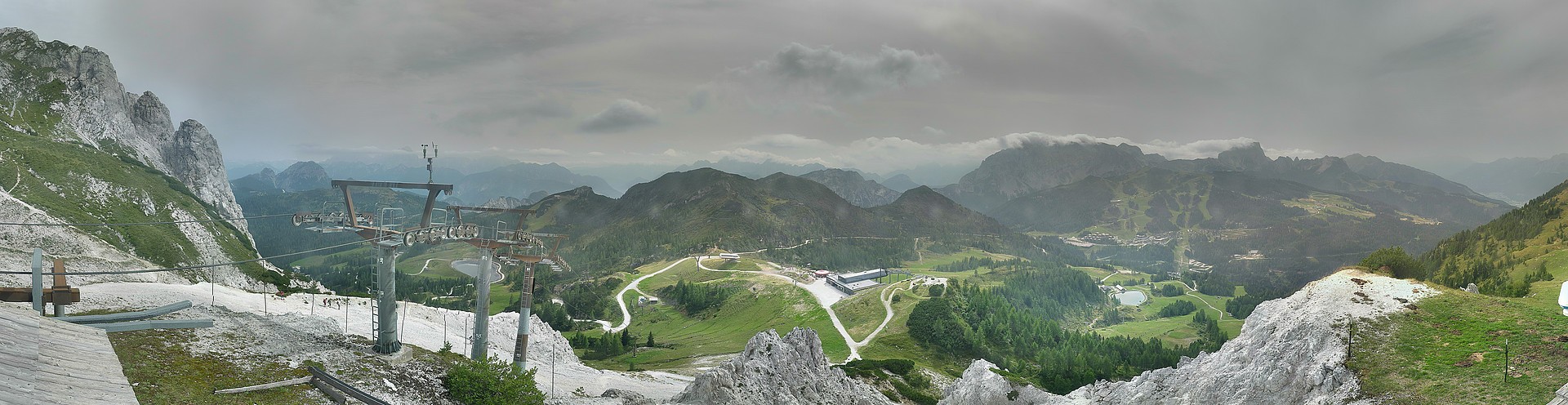 Archiv Foto Webcam Nassfeld: Panoramablick vom Gartnerkofel