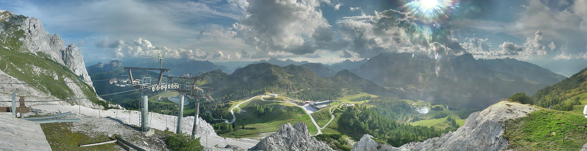 Archiv Foto Webcam Nassfeld: Panoramablick vom Gartnerkofel