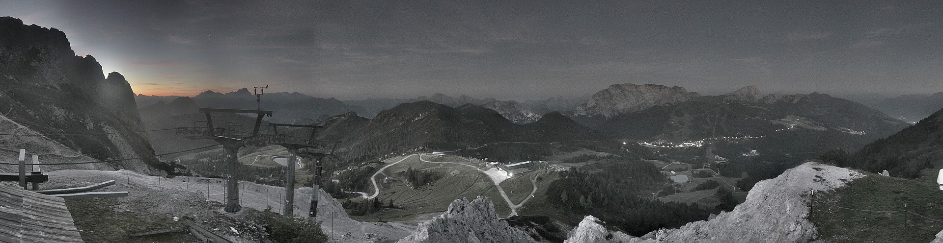 Archiv Foto Webcam Nassfeld: Panoramablick vom Gartnerkofel