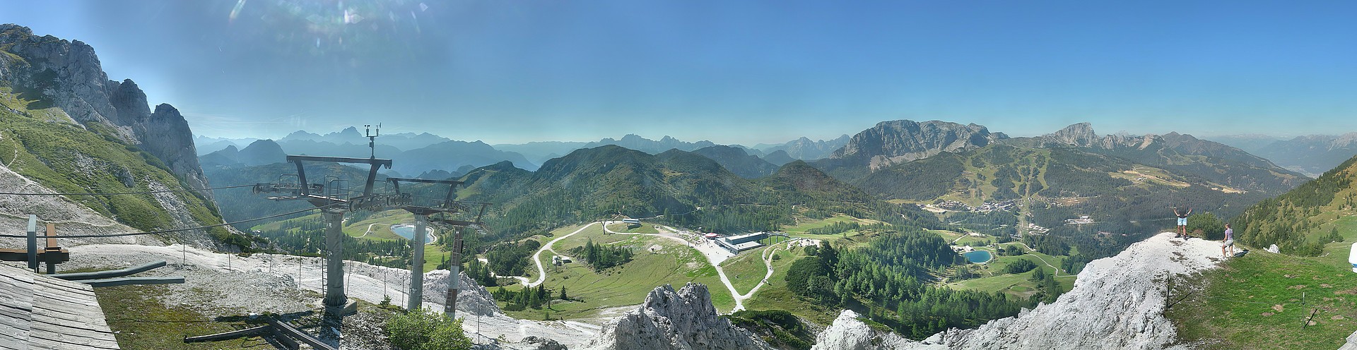 Archiv Foto Webcam Nassfeld: Panoramablick vom Gartnerkofel