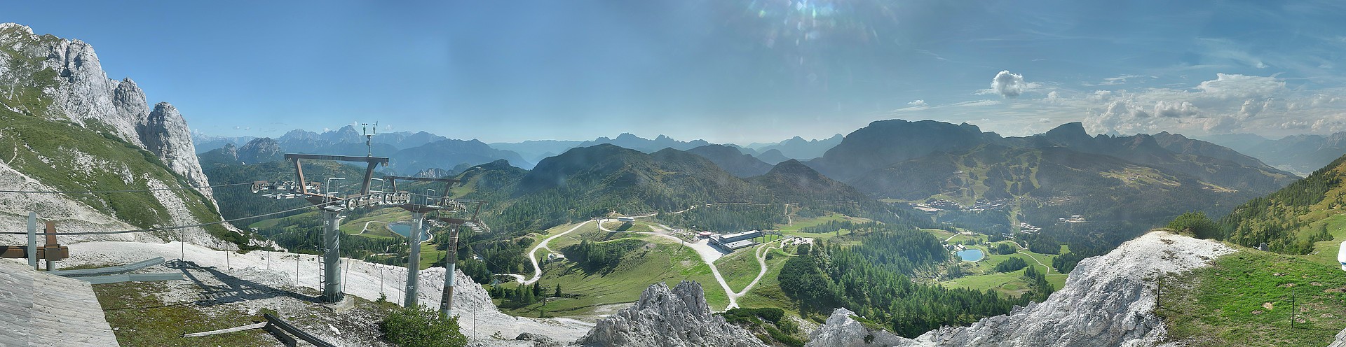Archiv Foto Webcam Nassfeld: Panoramablick vom Gartnerkofel