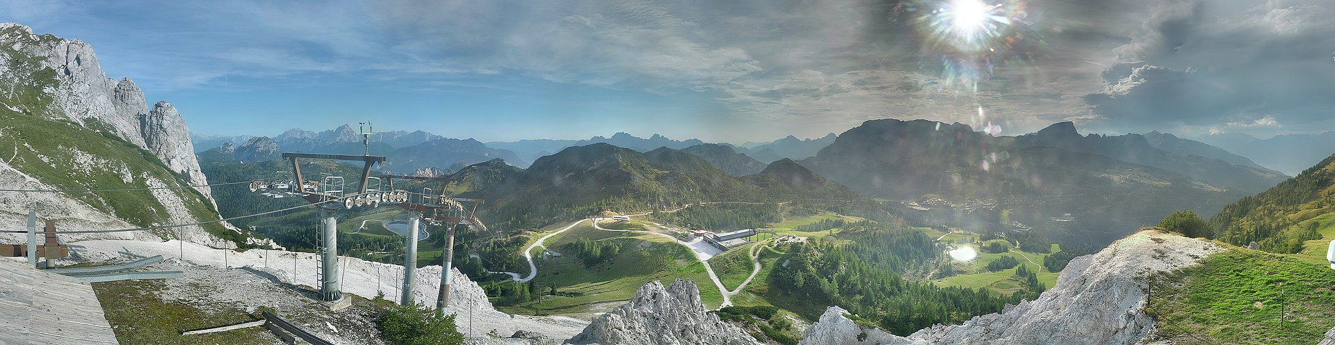 Archiv Foto Webcam Nassfeld: Panoramablick vom Gartnerkofel