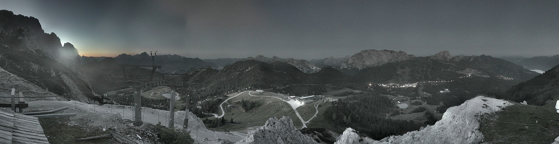Archiv Foto Webcam Nassfeld: Panoramablick vom Gartnerkofel