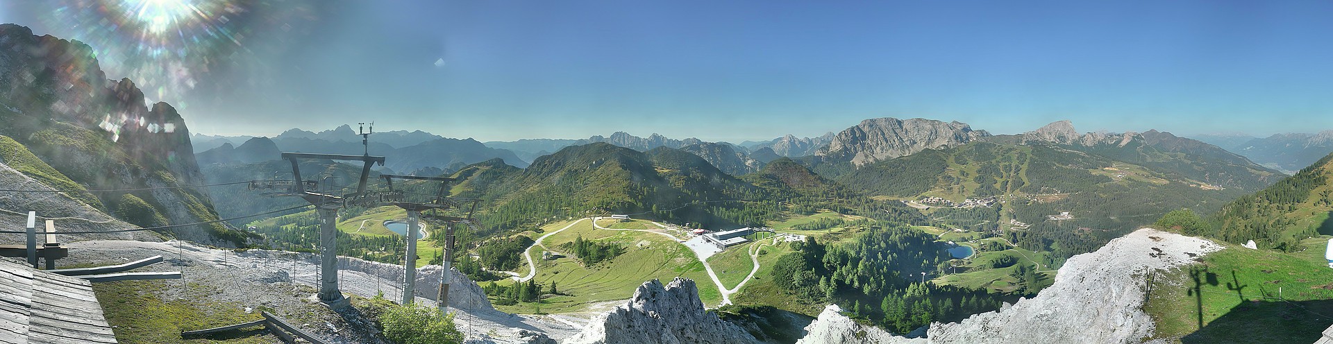 Archiv Foto Webcam Nassfeld: Panoramablick vom Gartnerkofel