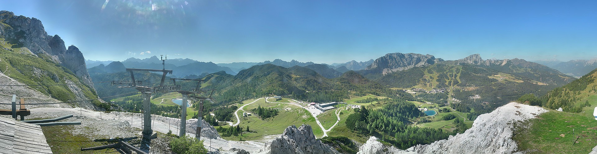 Archiv Foto Webcam Nassfeld: Panoramablick vom Gartnerkofel