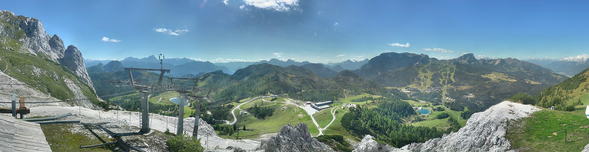 Archiv Foto Webcam Nassfeld: Panoramablick vom Gartnerkofel
