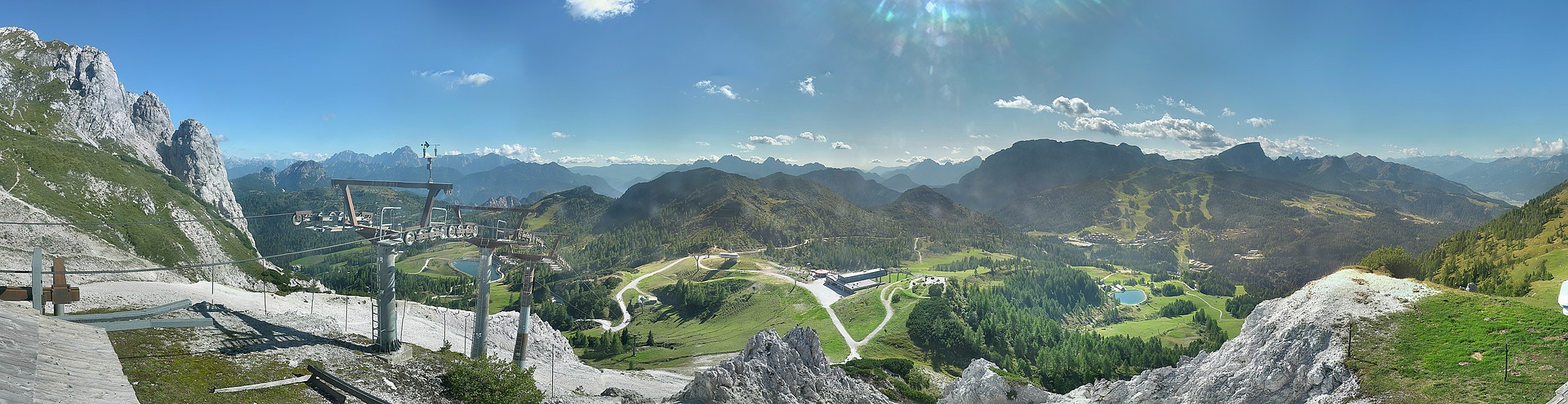 Archiv Foto Webcam Nassfeld: Panoramablick vom Gartnerkofel