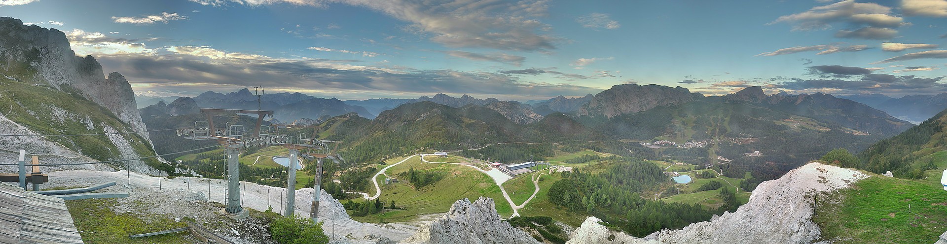 Archiv Foto Webcam Nassfeld: Panoramablick vom Gartnerkofel
