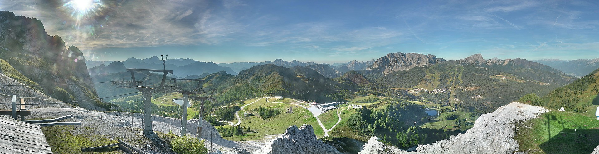 Archiv Foto Webcam Nassfeld: Panoramablick vom Gartnerkofel