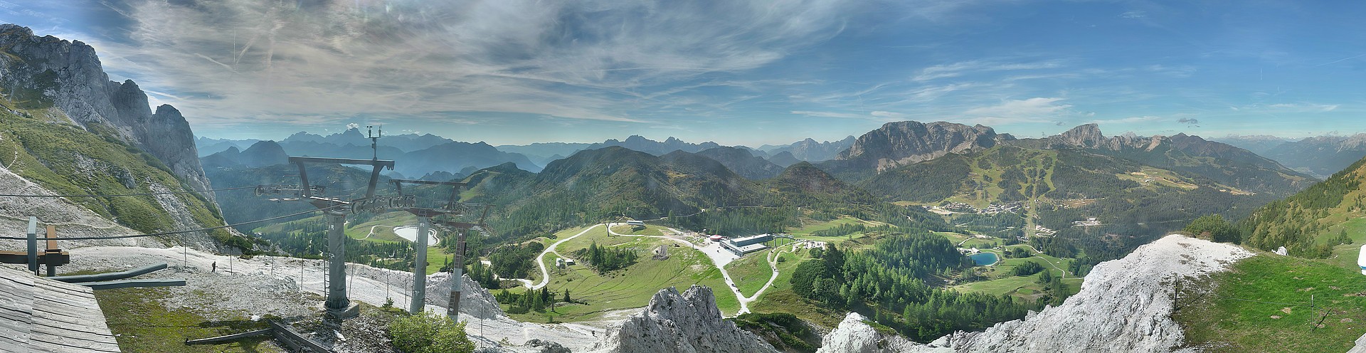 Archiv Foto Webcam Nassfeld: Panoramablick vom Gartnerkofel