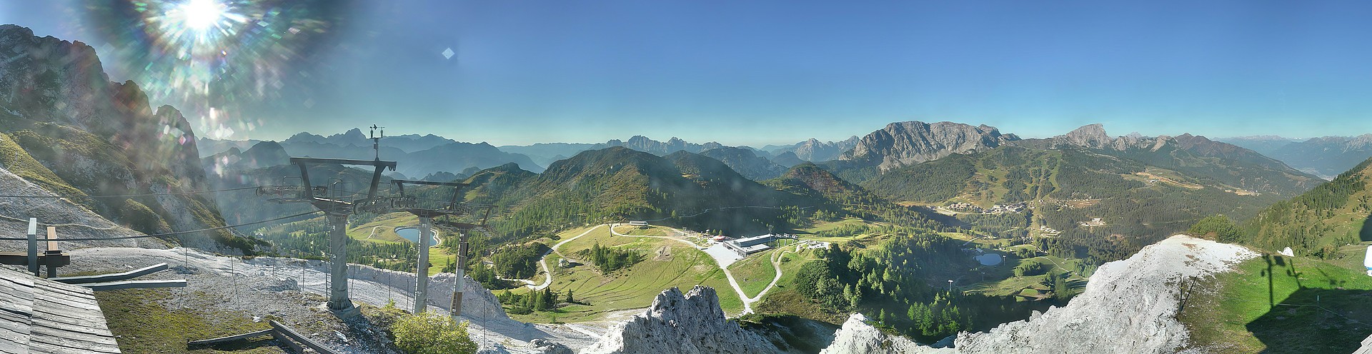 Archiv Foto Webcam Nassfeld: Panoramablick vom Gartnerkofel