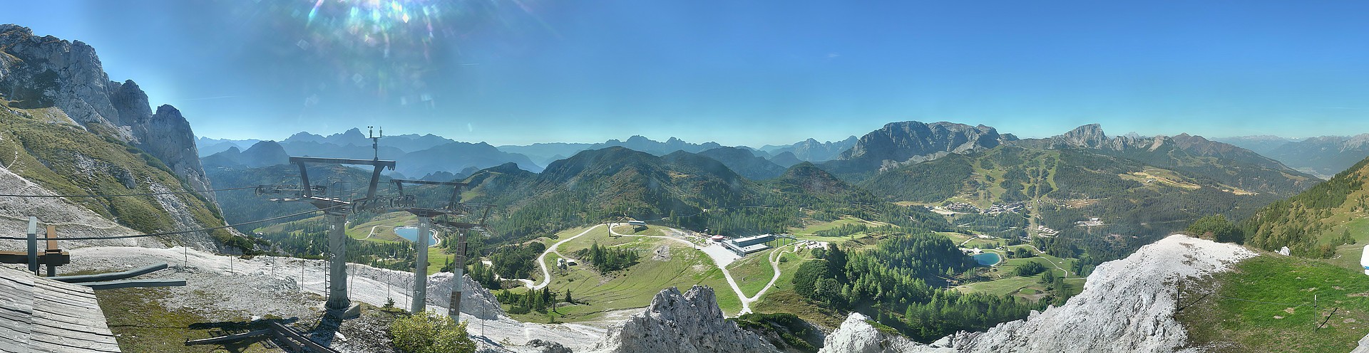 Archiv Foto Webcam Nassfeld: Panoramablick vom Gartnerkofel