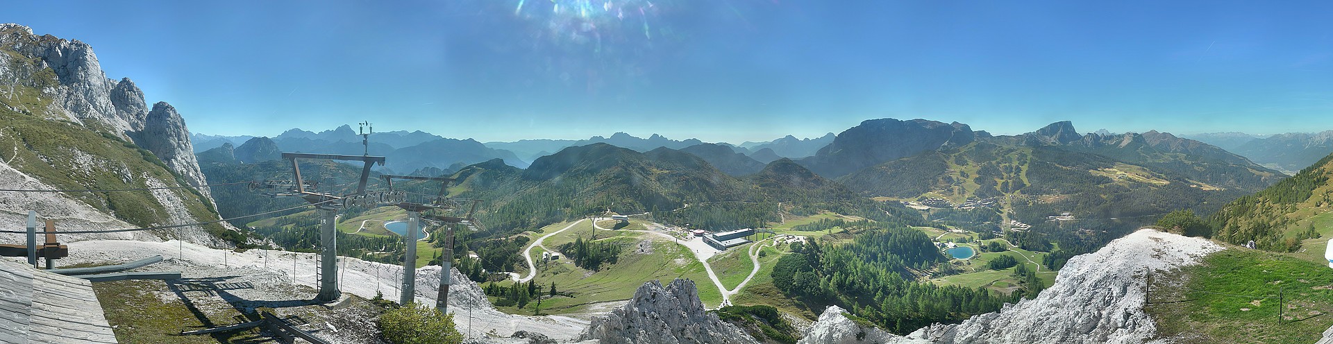Archiv Foto Webcam Nassfeld: Panoramablick vom Gartnerkofel