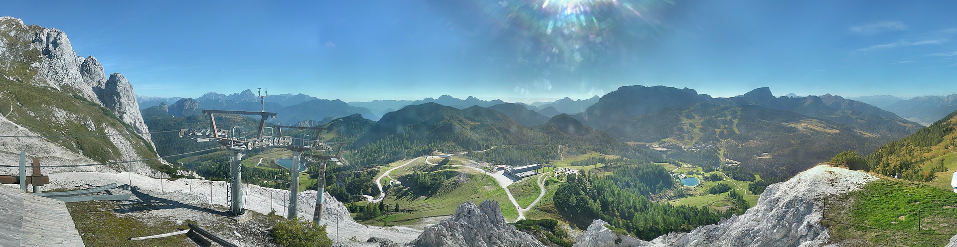 Archiv Foto Webcam Nassfeld: Panoramablick vom Gartnerkofel