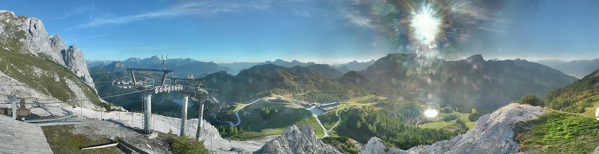 Archiv Foto Webcam Nassfeld: Panoramablick vom Gartnerkofel