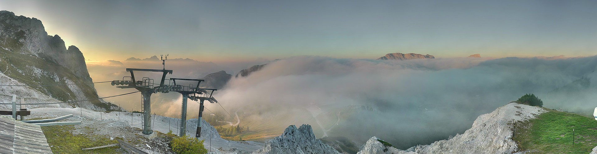 Archiv Foto Webcam Nassfeld: Panoramablick vom Gartnerkofel