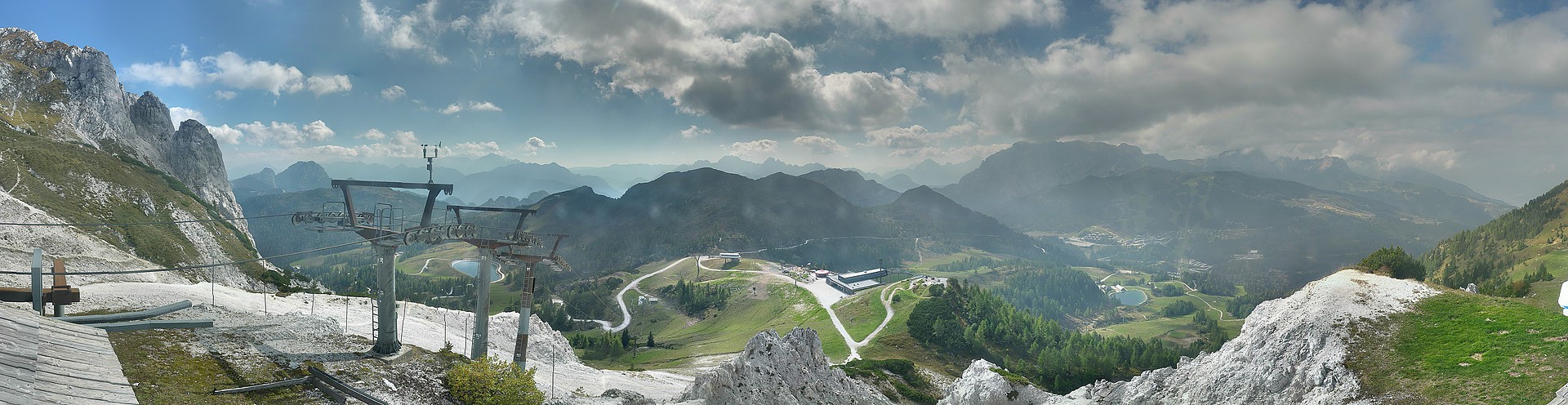 Archiv Foto Webcam Nassfeld: Panoramablick vom Gartnerkofel