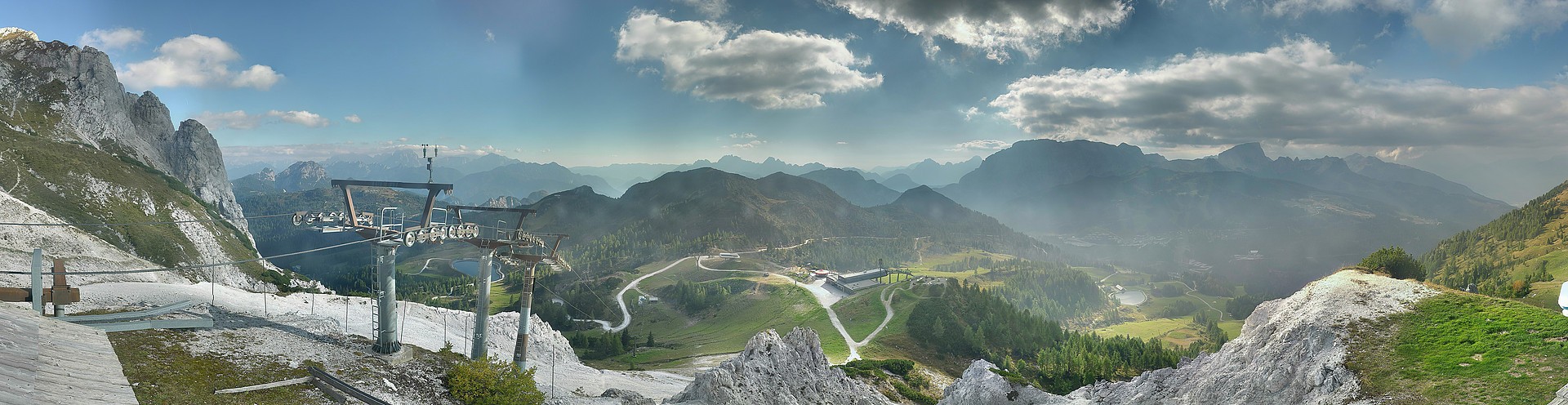 Archiv Foto Webcam Nassfeld: Panoramablick vom Gartnerkofel