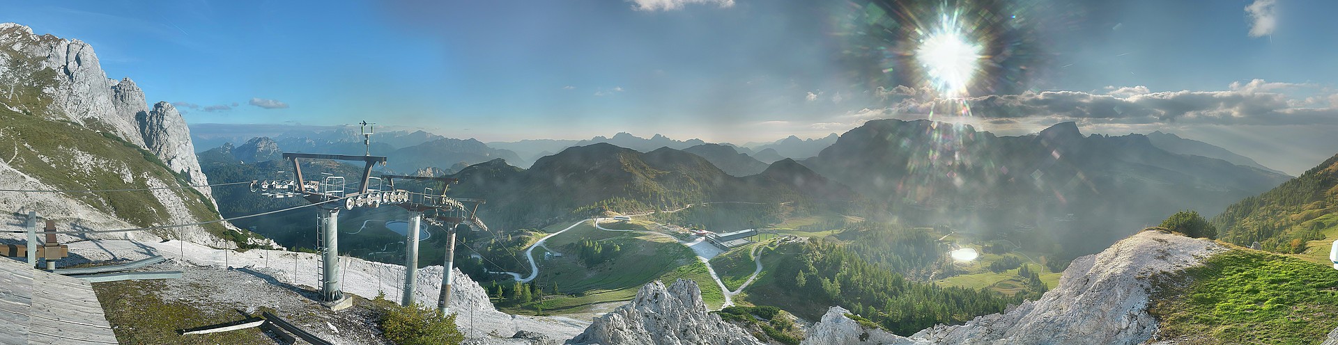 Archiv Foto Webcam Nassfeld: Panoramablick vom Gartnerkofel
