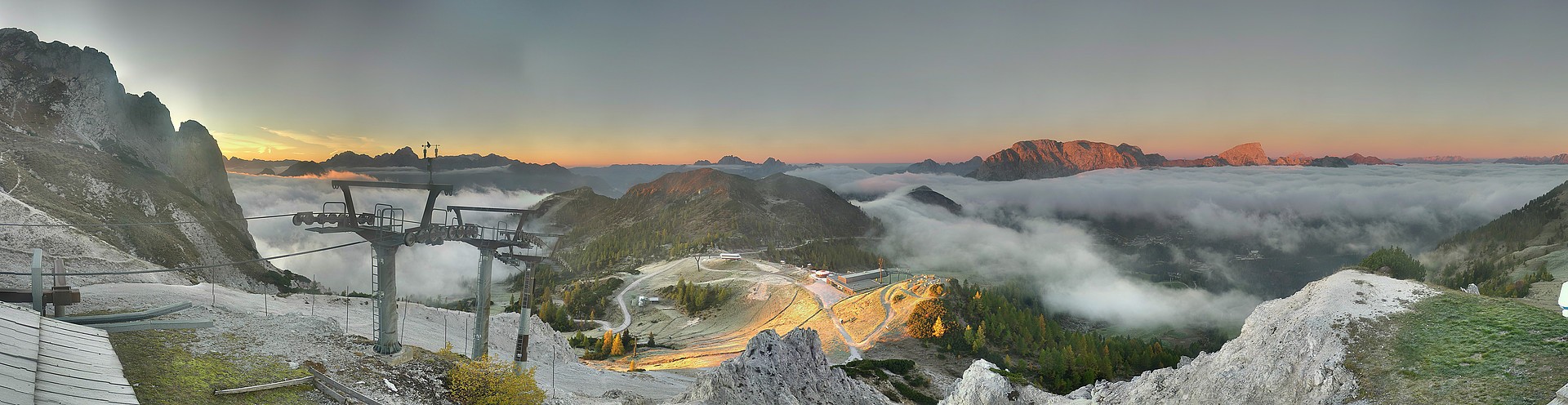 Archiv Foto Webcam Nassfeld: Panoramablick vom Gartnerkofel