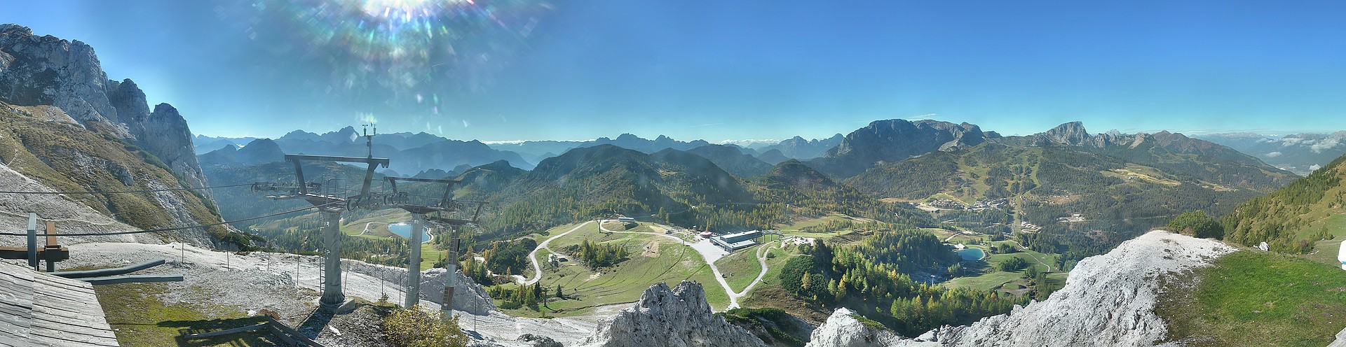 Archiv Foto Webcam Nassfeld: Panoramablick vom Gartnerkofel
