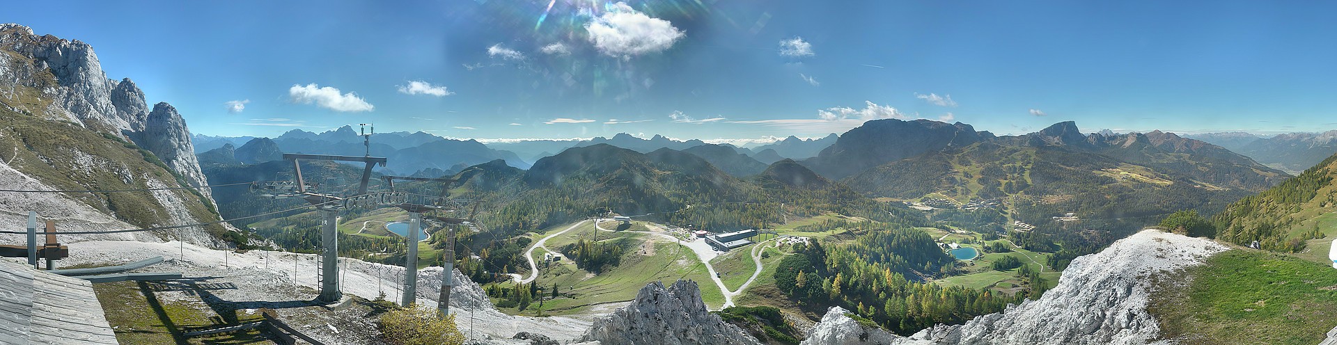 Archiv Foto Webcam Nassfeld: Panoramablick vom Gartnerkofel