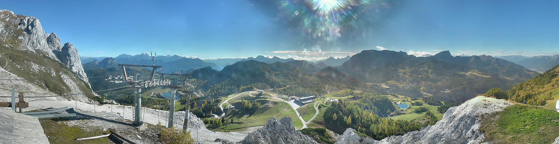 Archiv Foto Webcam Nassfeld: Panoramablick vom Gartnerkofel