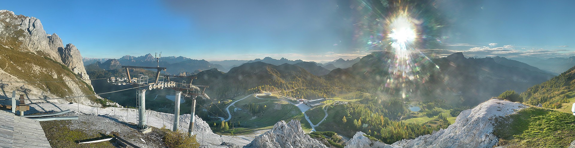 Archiv Foto Webcam Nassfeld: Panoramablick vom Gartnerkofel