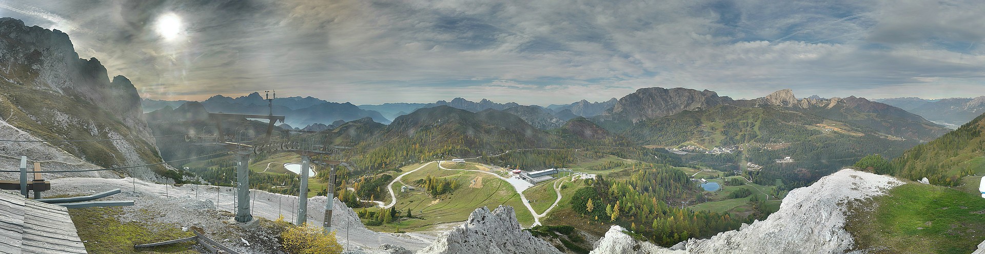 Archiv Foto Webcam Nassfeld: Panoramablick vom Gartnerkofel