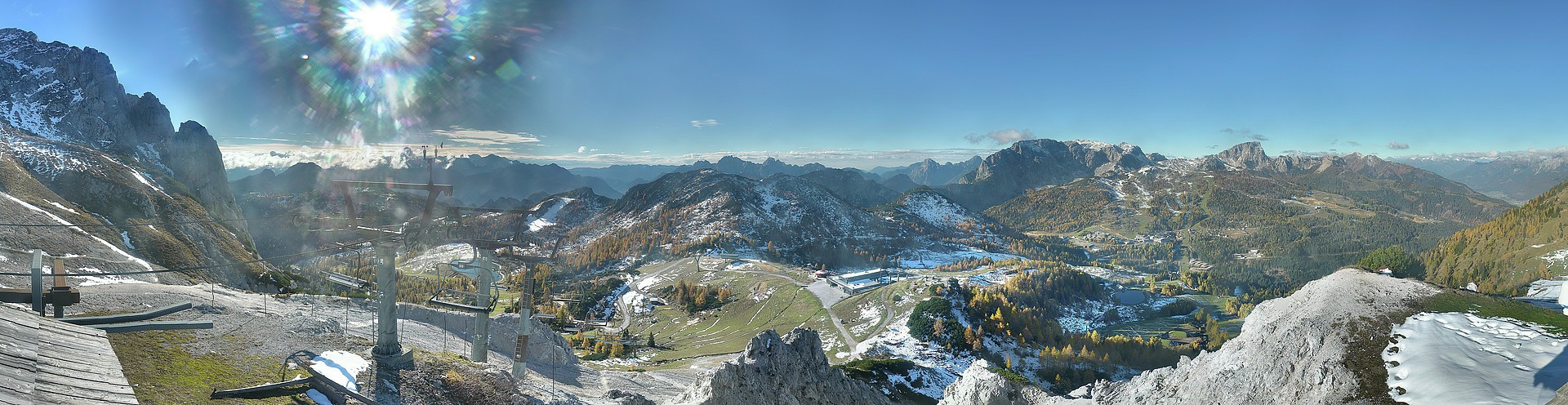 Archived image Webcam Nassfeld: Panorama view Gartnerkofel