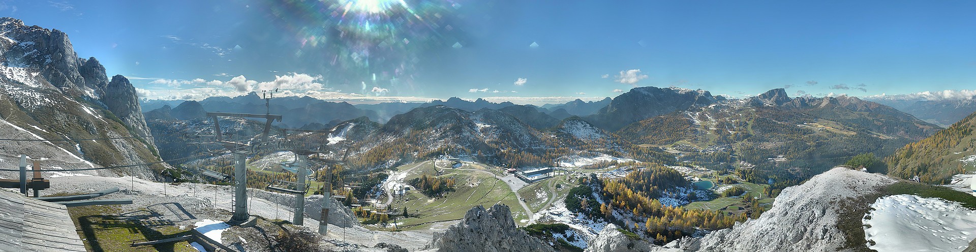 Archiv Foto Webcam Nassfeld: Panoramablick vom Gartnerkofel