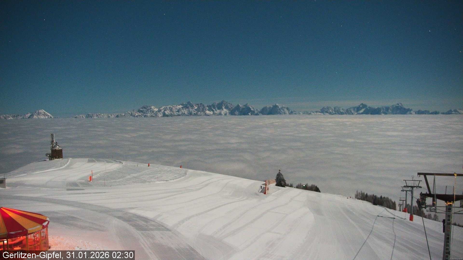 Archiv Foto Webcam Gipfel der Gerlitzen (Kärnten)