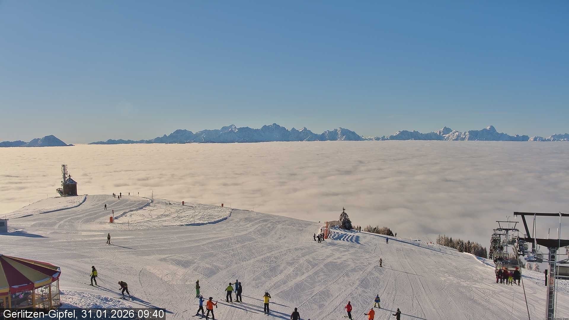Archiv Foto Webcam Gipfel der Gerlitzen (Kärnten)
