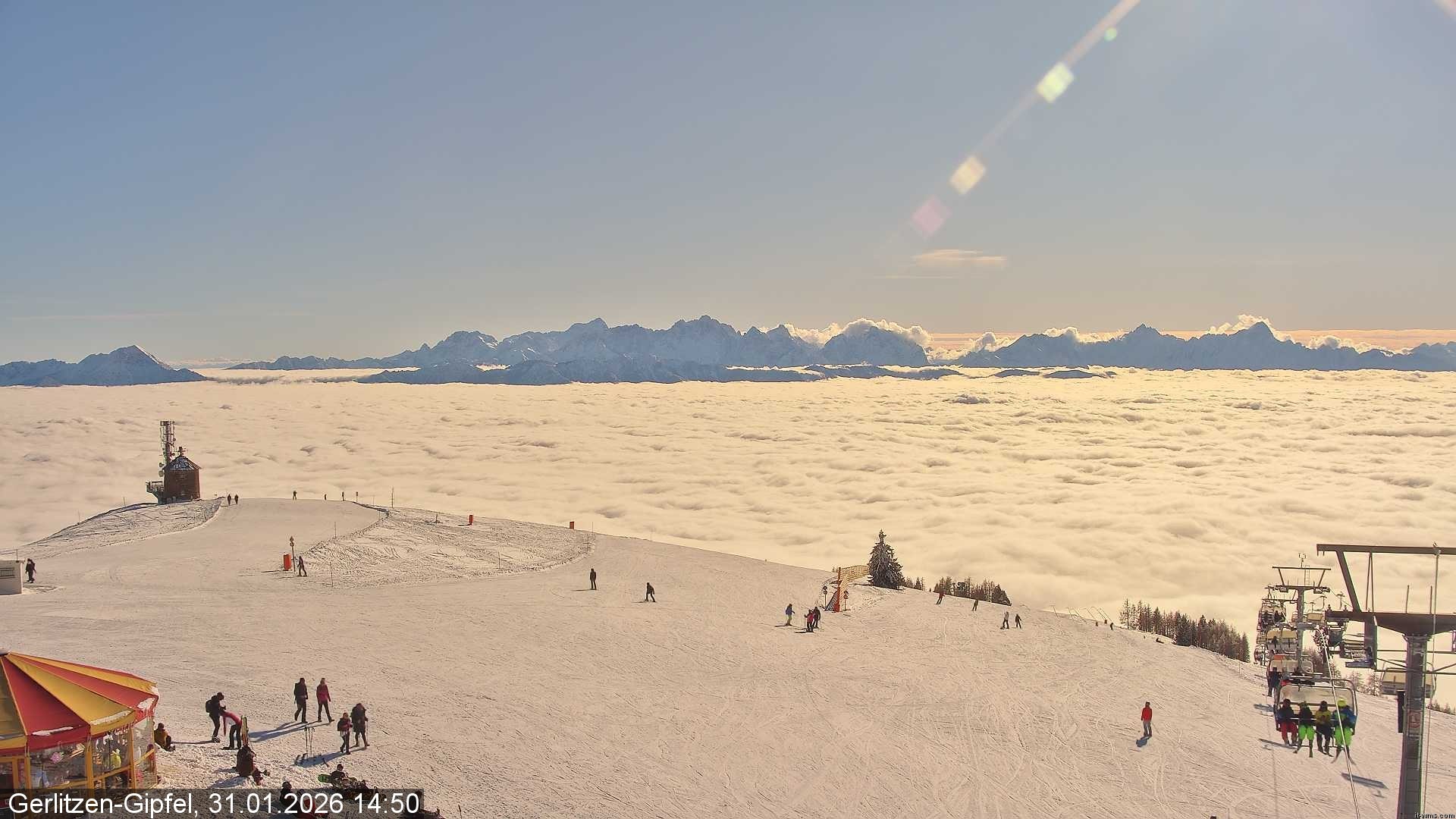 Archiv Foto Webcam Gipfel der Gerlitzen (Kärnten)