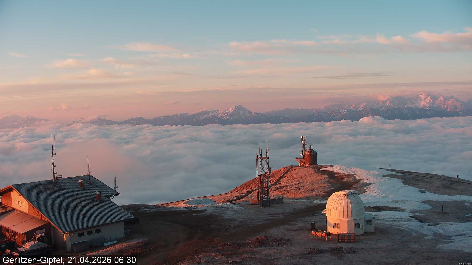 Archiv Foto Webcam Gipfel der Gerlitzen (Kärnten)