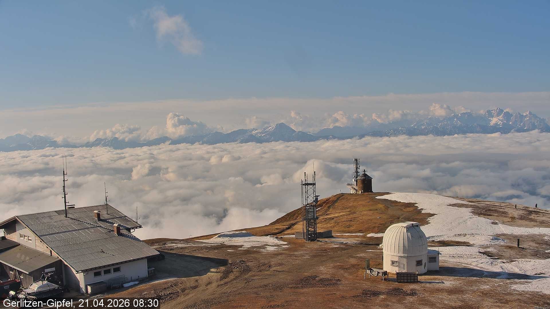 Archiv Foto Webcam Gipfel der Gerlitzen (Kärnten)