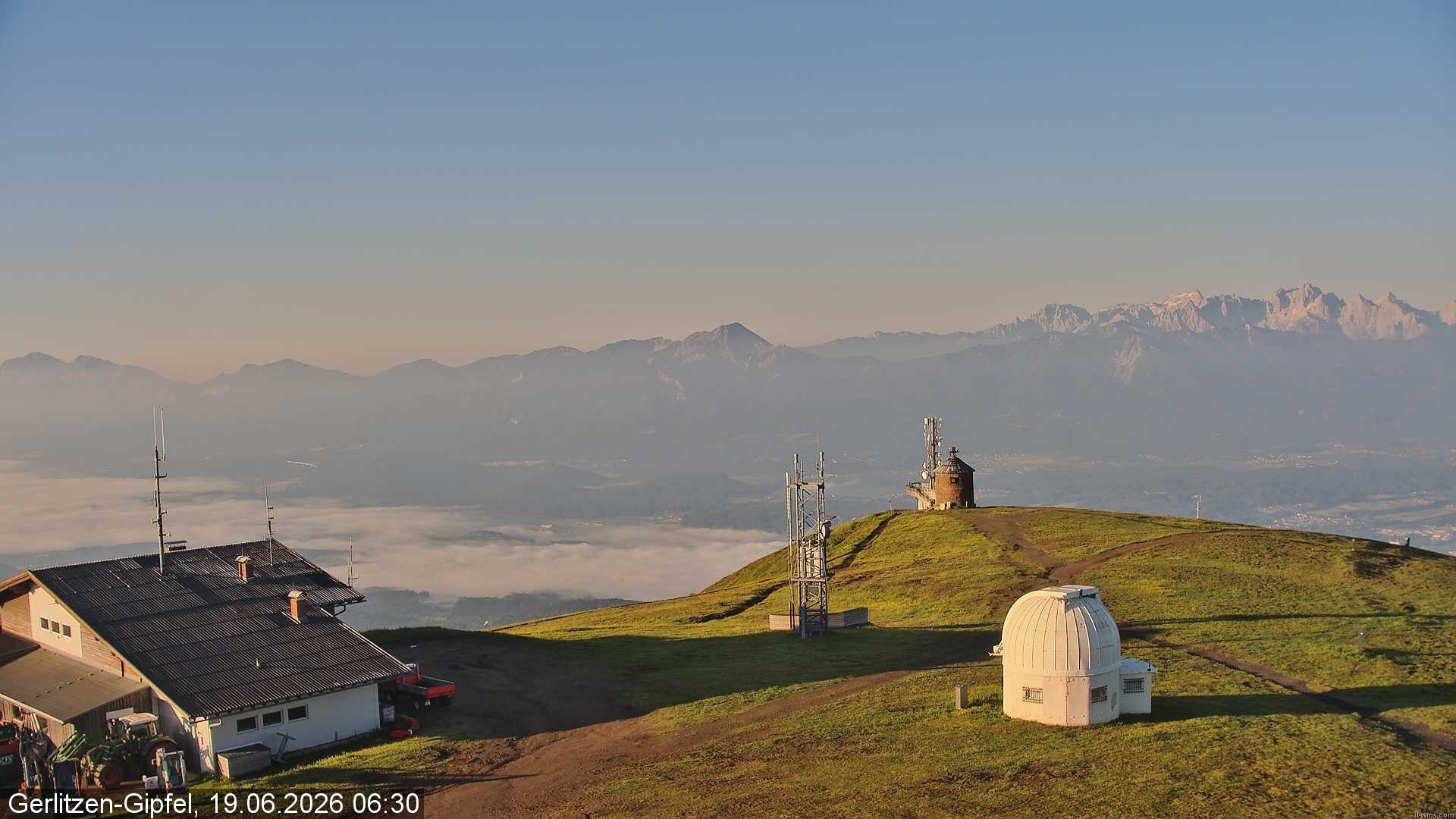 Archiv Foto Webcam Gipfel der Gerlitzen (Kärnten)