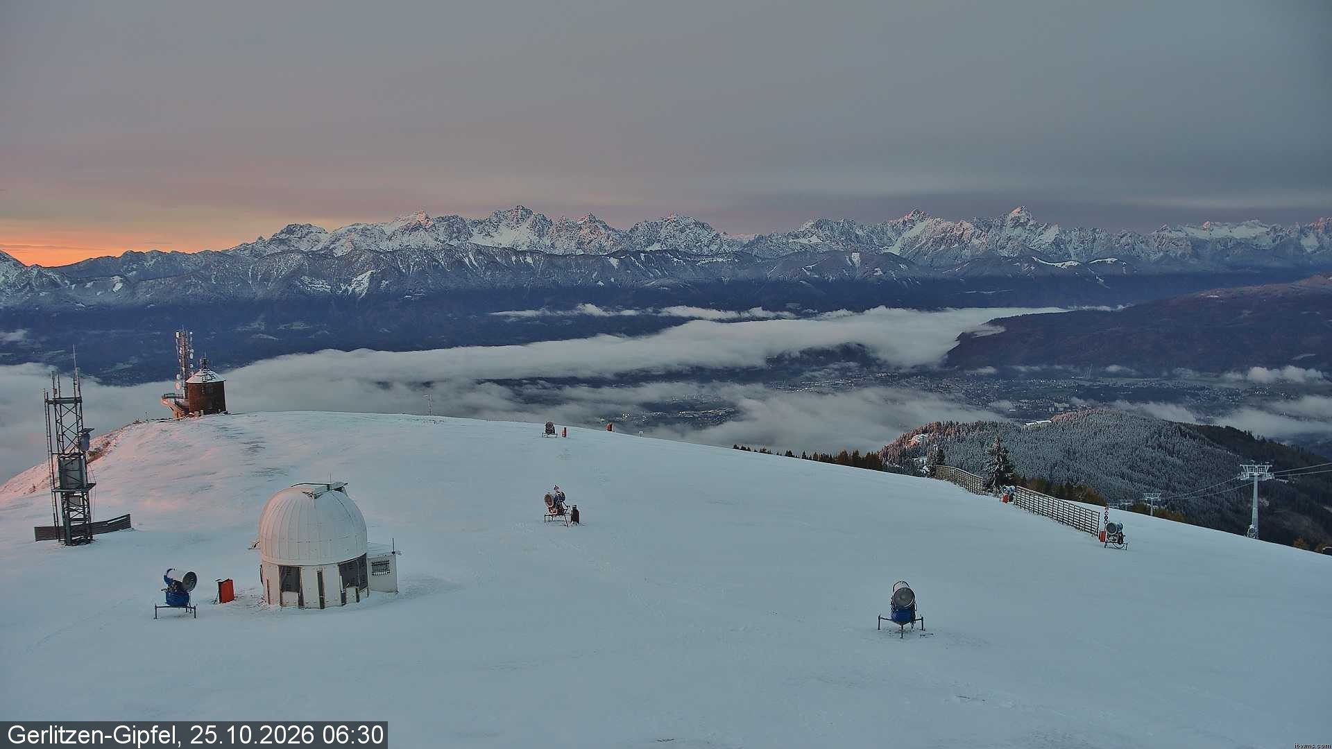 Archiv Foto Webcam Gipfel der Gerlitzen (Kärnten)