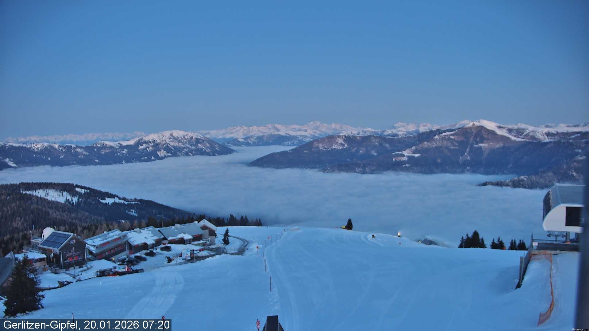 Archiv Foto Webcam Gerlitzen Gipfel: Bergstation 8er Carving Jet