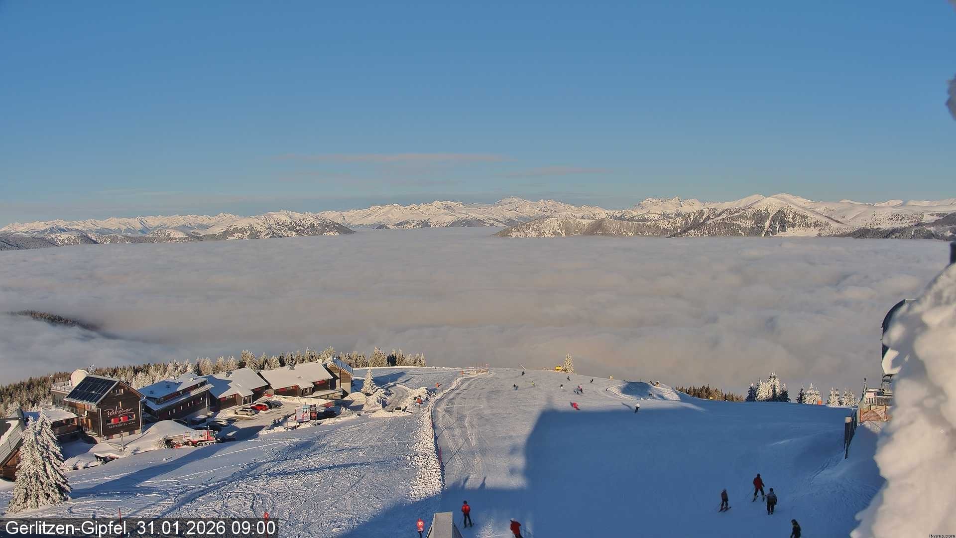 Archiv Foto Webcam Gerlitzen Gipfel: Bergstation 8er Carving Jet