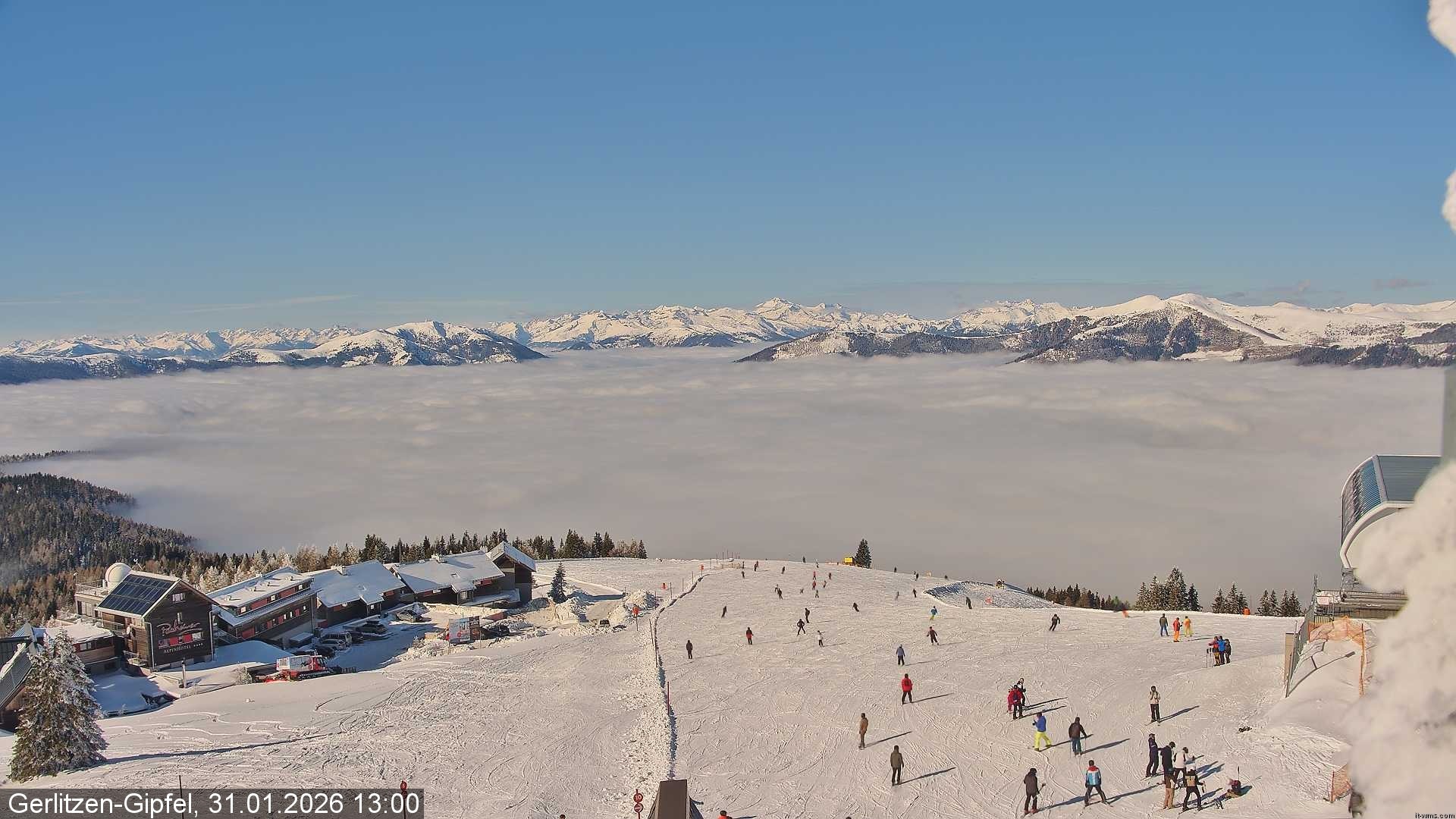 Archiv Foto Webcam Gerlitzen Gipfel: Bergstation 8er Carving Jet