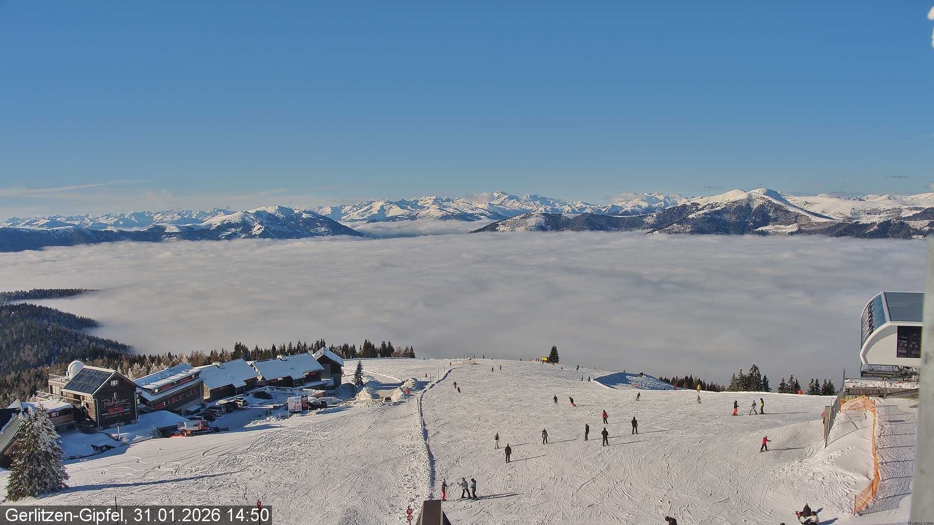 Archiv Foto Webcam Gerlitzen Gipfel: Bergstation 8er Carving Jet