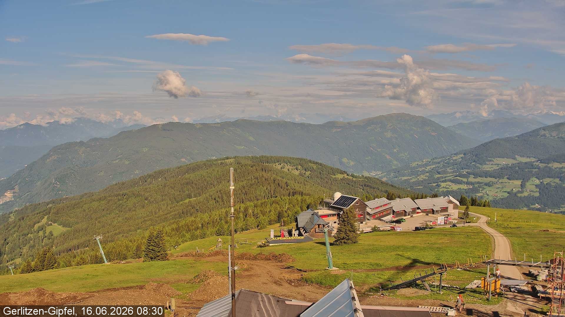 Archiv Foto Webcam Gerlitzen Gipfel: Bergstation 8er Carving Jet