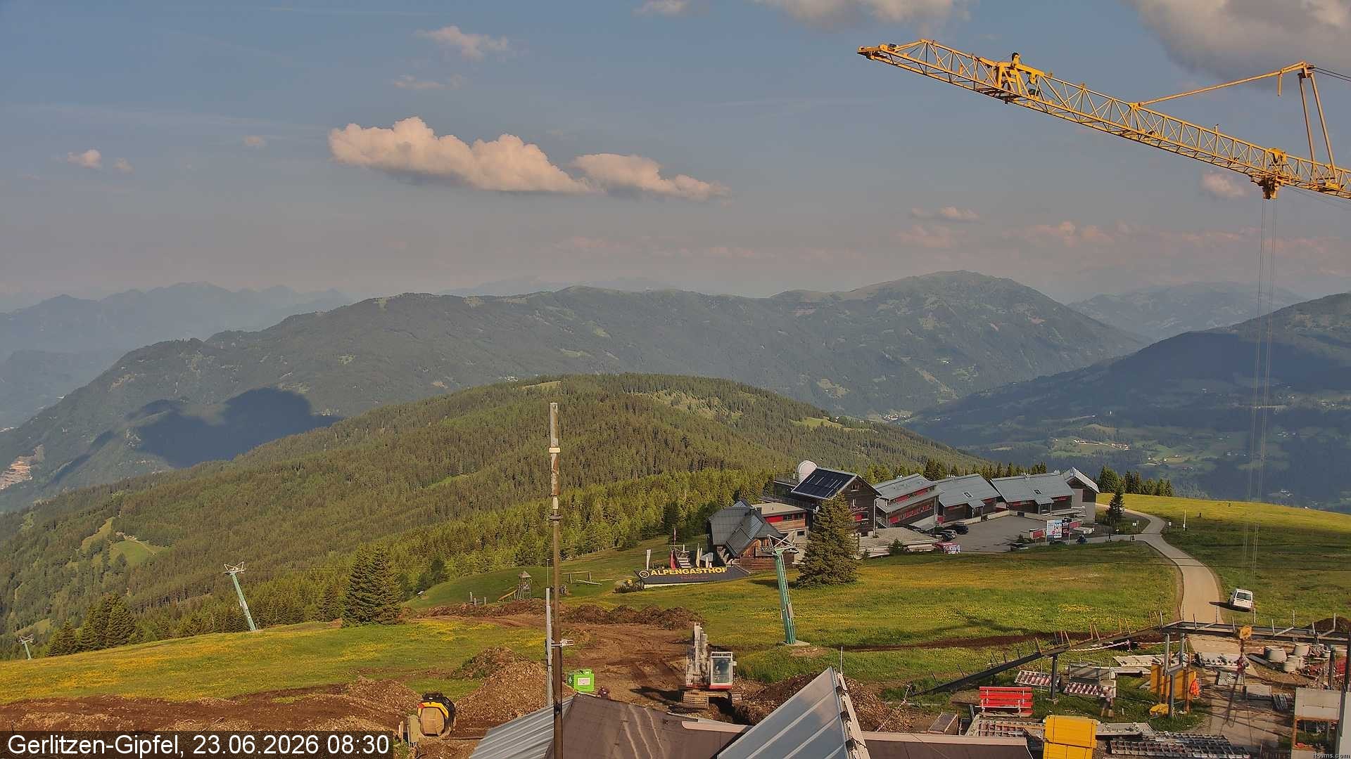 Archiv Foto Webcam Gerlitzen Gipfel: Bergstation 8er Carving Jet