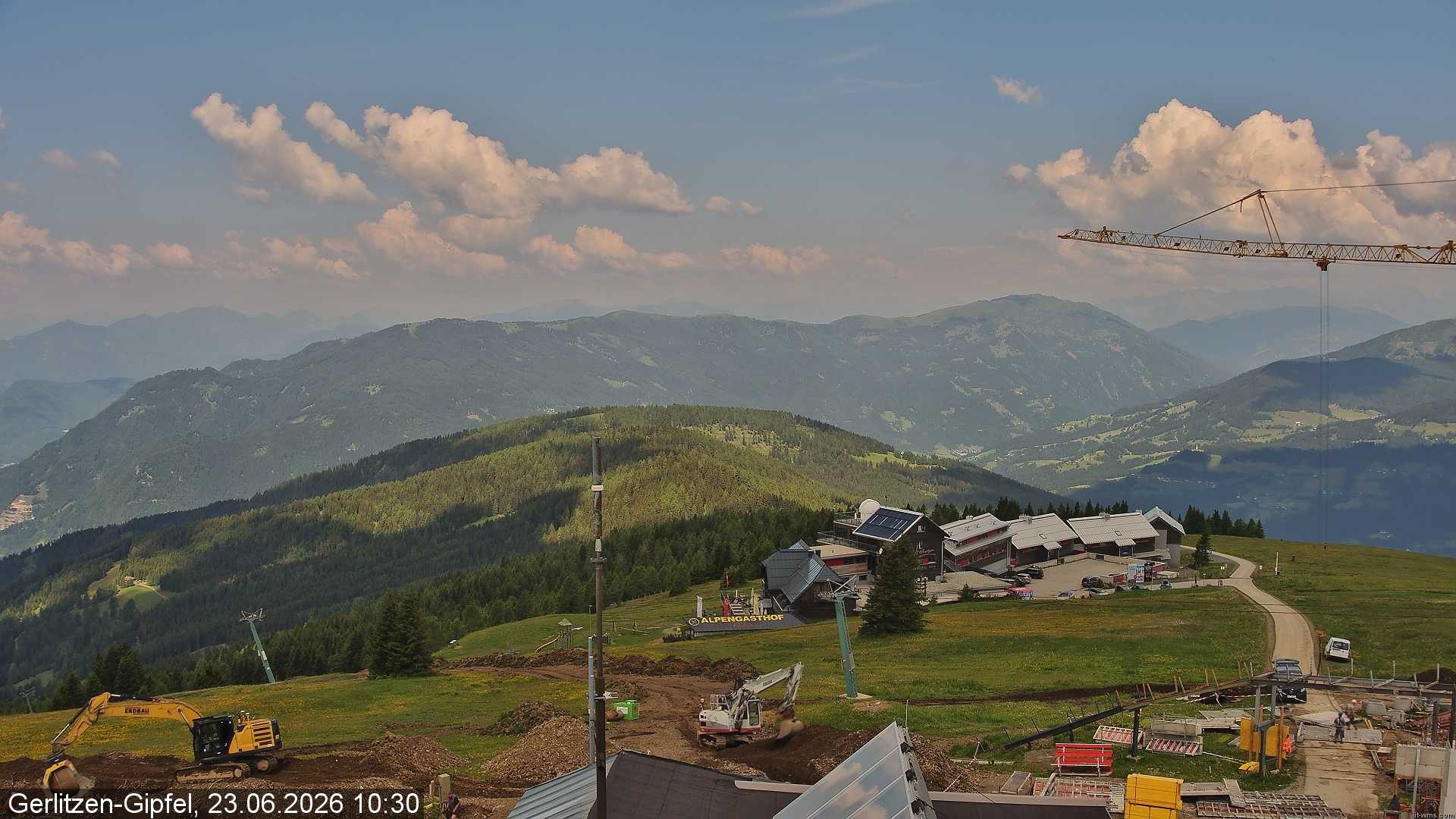 Archiv Foto Webcam Gerlitzen Gipfel: Bergstation 8er Carving Jet
