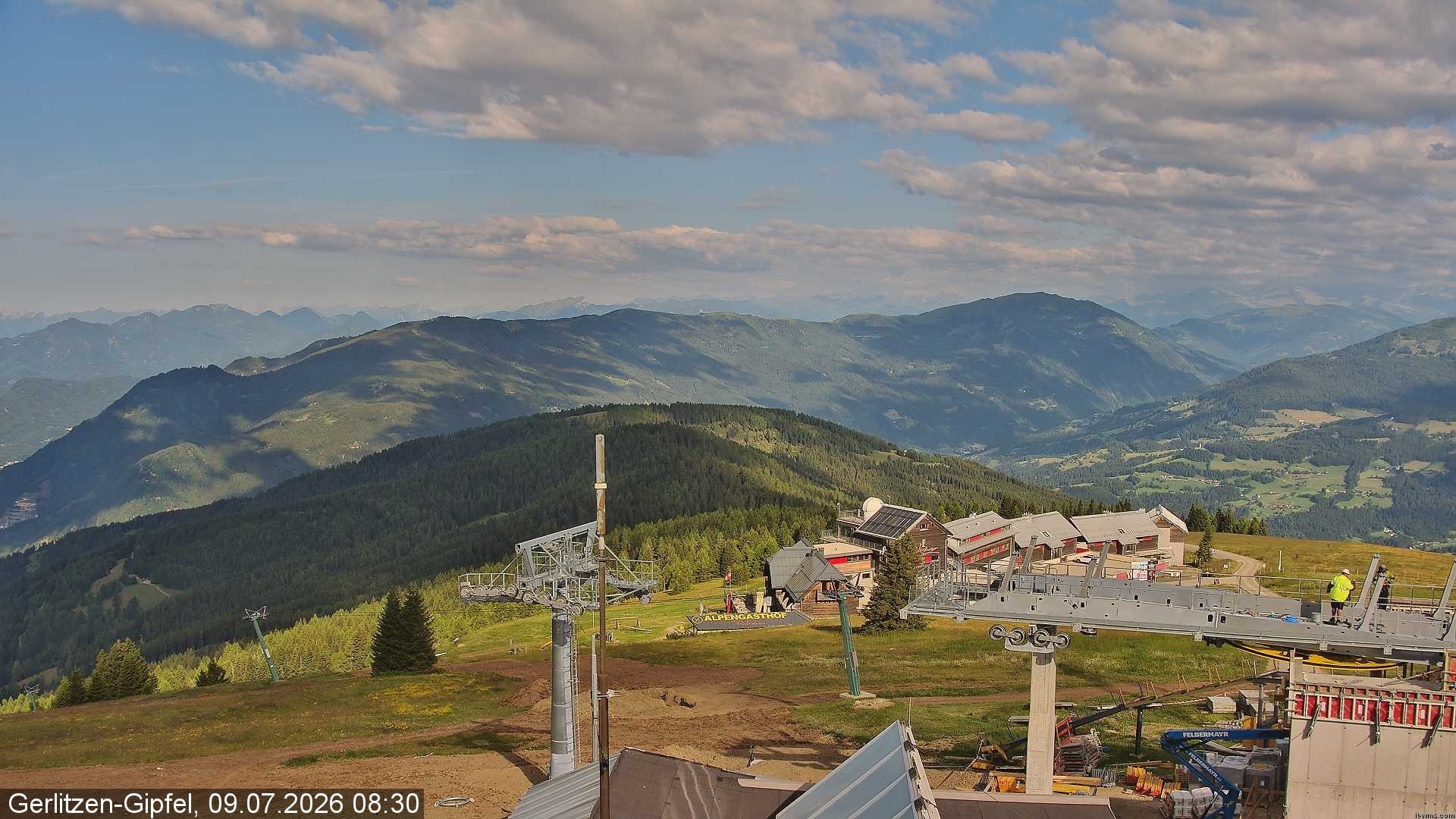 Archiv Foto Webcam Gerlitzen Gipfel: Bergstation 8er Carving Jet