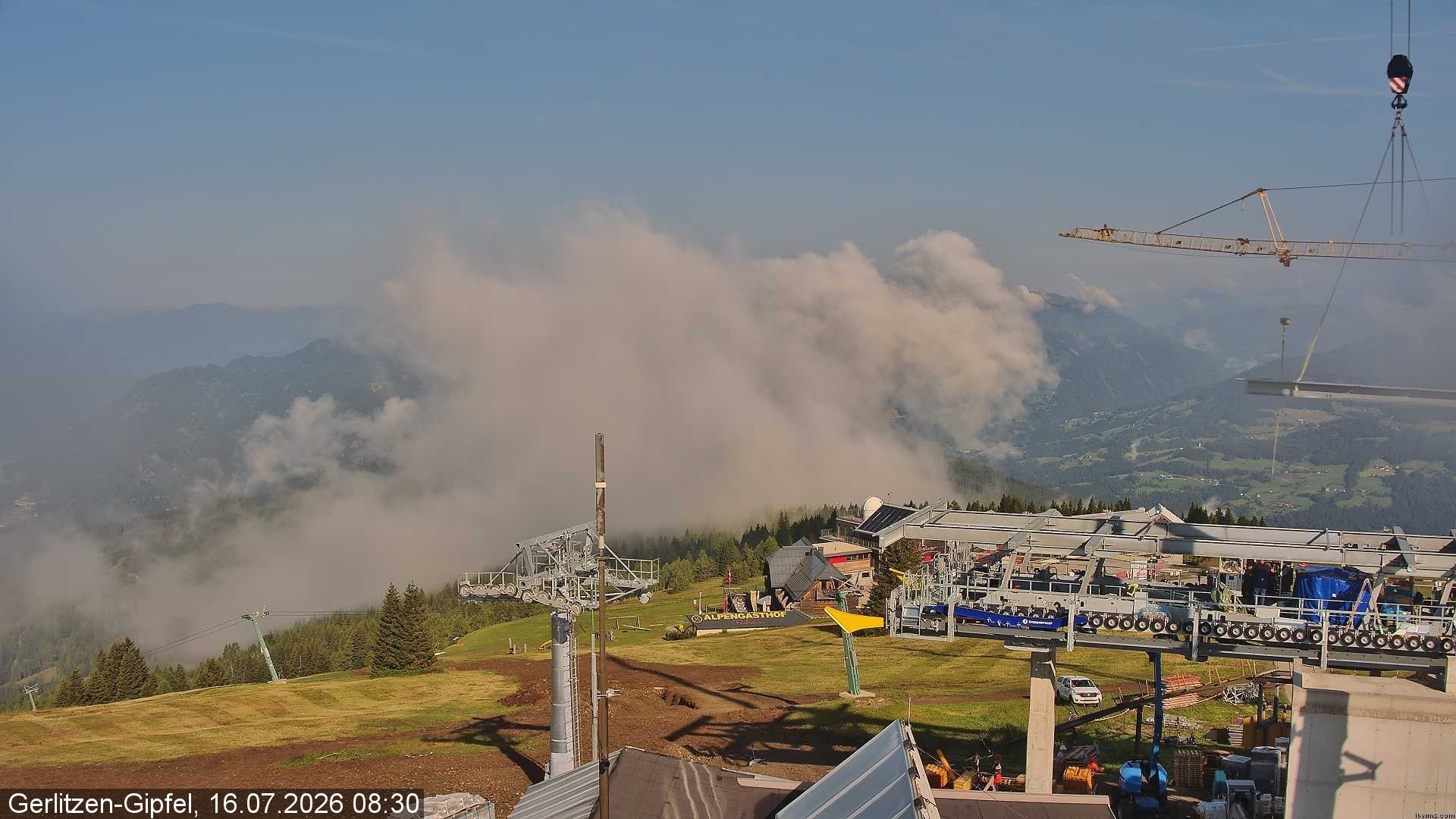 Archiv Foto Webcam Gerlitzen Gipfel: Bergstation 8er Carving Jet